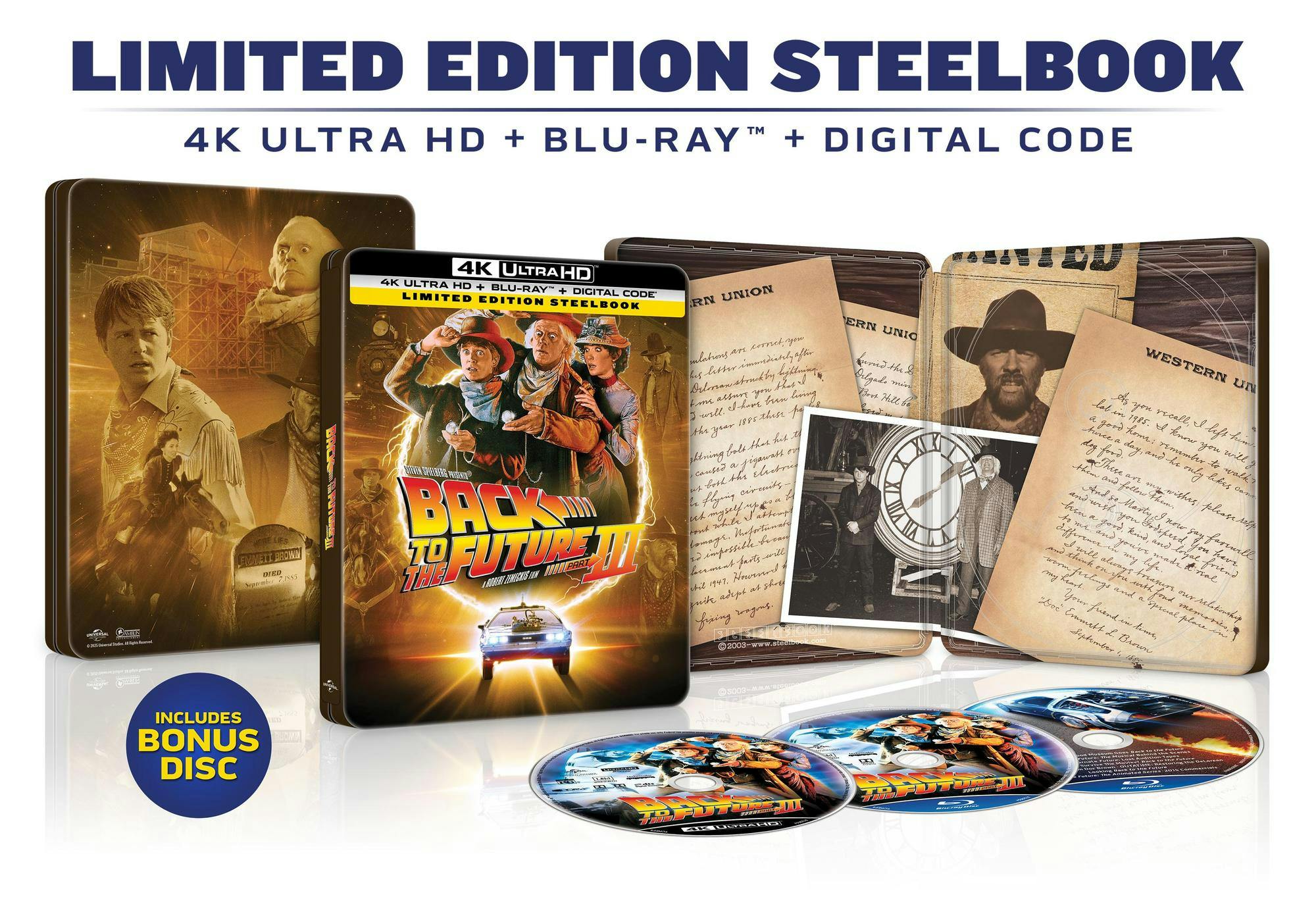 Back to the Future Part III (Limited Edition 4K Ultra HD Steelbook + B