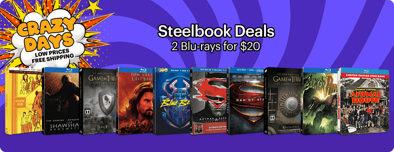 Crazy Days Steelbook Deals - 2 Blu-rays For $20