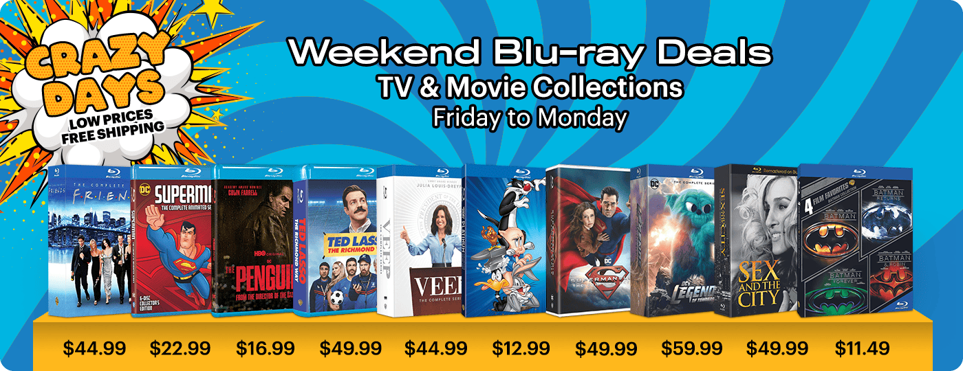 Crazy Days Blu-ray Weekend Deals - Friday to Monday