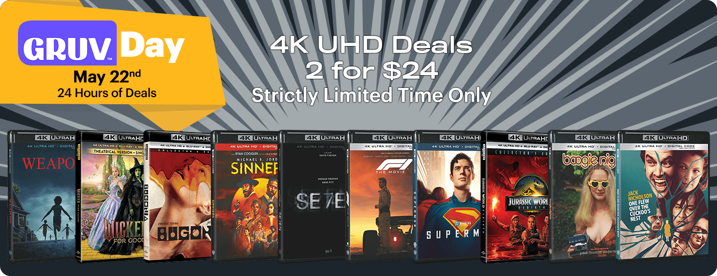GRUV Day 4K UHD Deals  - 2 for $24