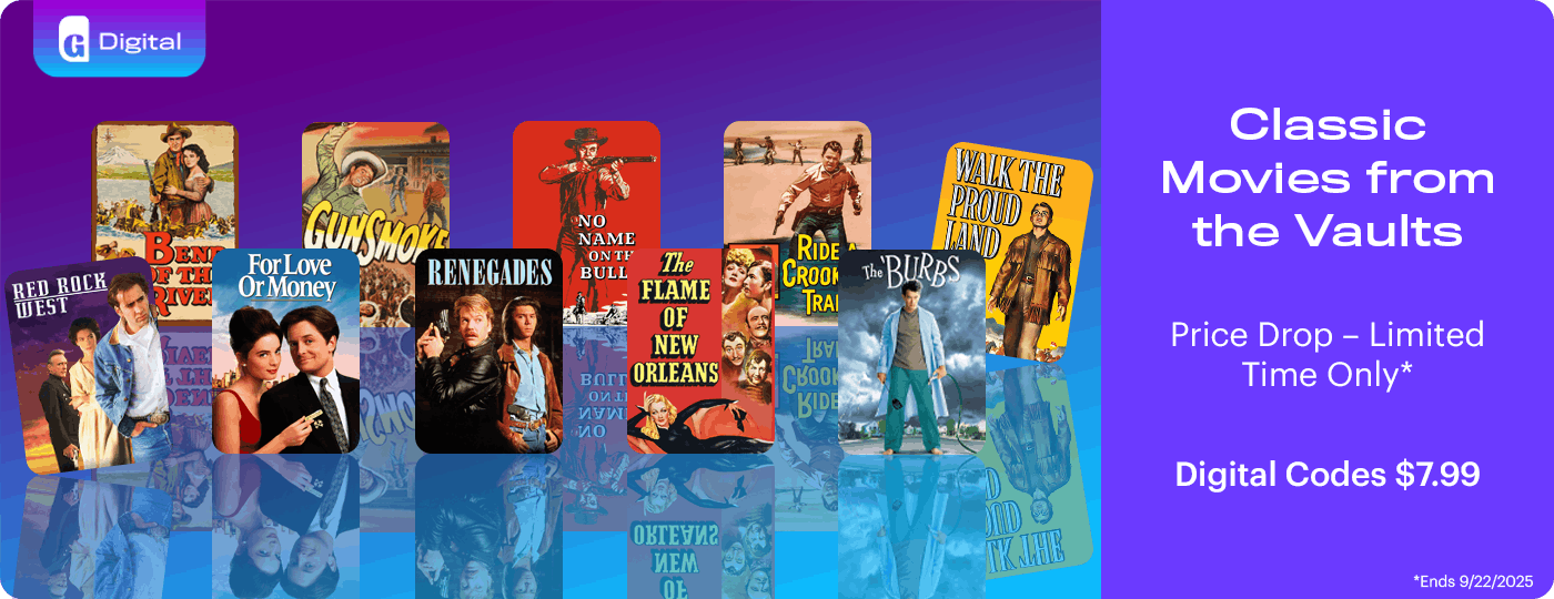 Digital Codes Limited Time Deals on Classic Movies