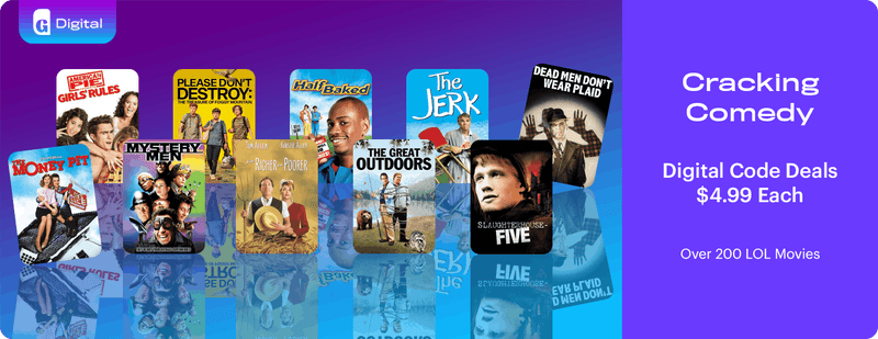 Cracking Comedy Deals - Digital Codes $4.99 Each