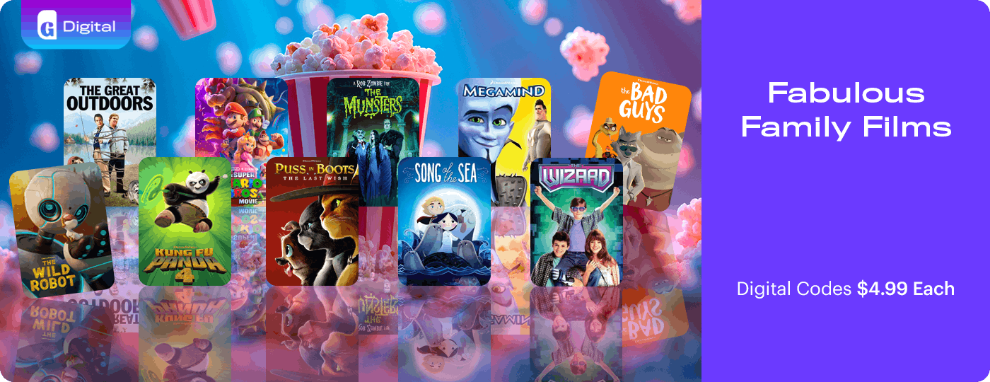 Fabulous Family Films - Digital Codes $4.99 Each