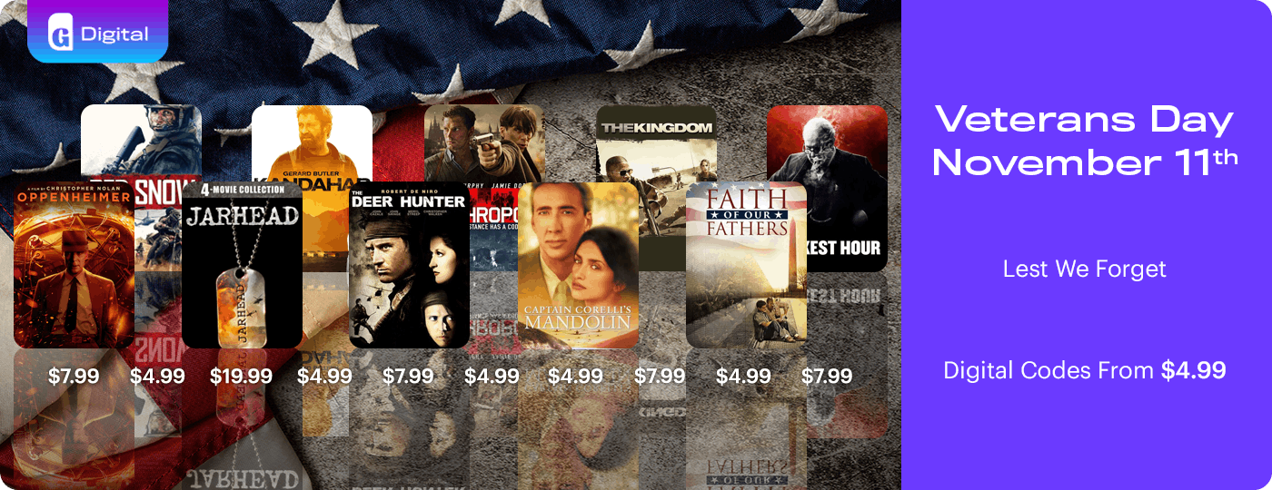 Veterans Day - Digital Codes from $4.99