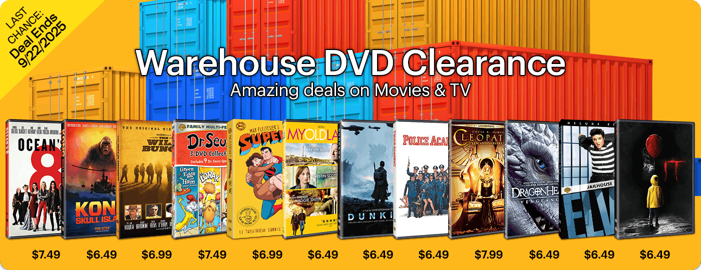 DVD Warehouse Clearance - Amazing Deals on Movies & TV
