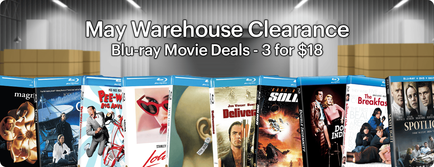 May Warehouse Clearance - 3 Blu-rays for $18
