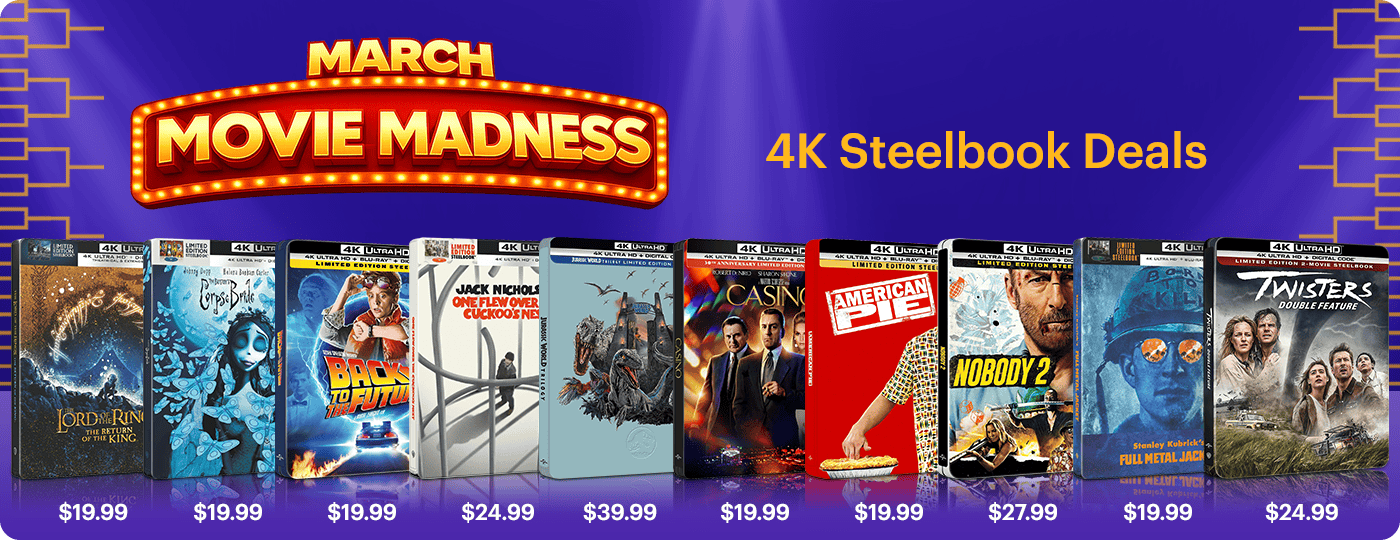 March Movie Madness - 4K Steelbook Deals