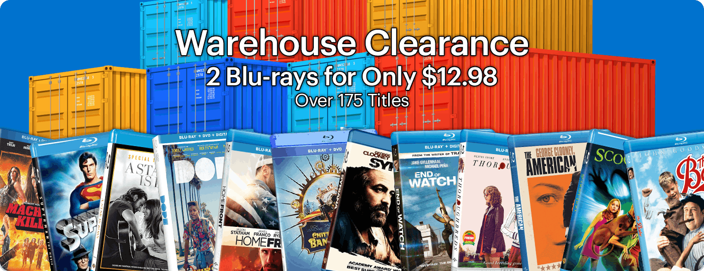Warehouse Clearance - 2 Blu-rays for $12.98