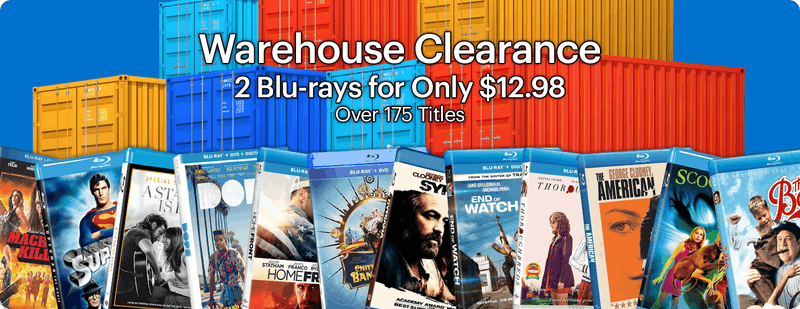 Warehouse Clearance - 2 Blu-rays for $12.98