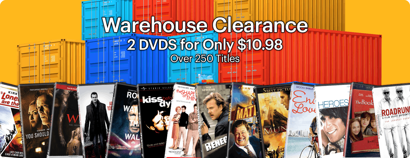 Warehouse Clearance - 2 DVDs For $10.98