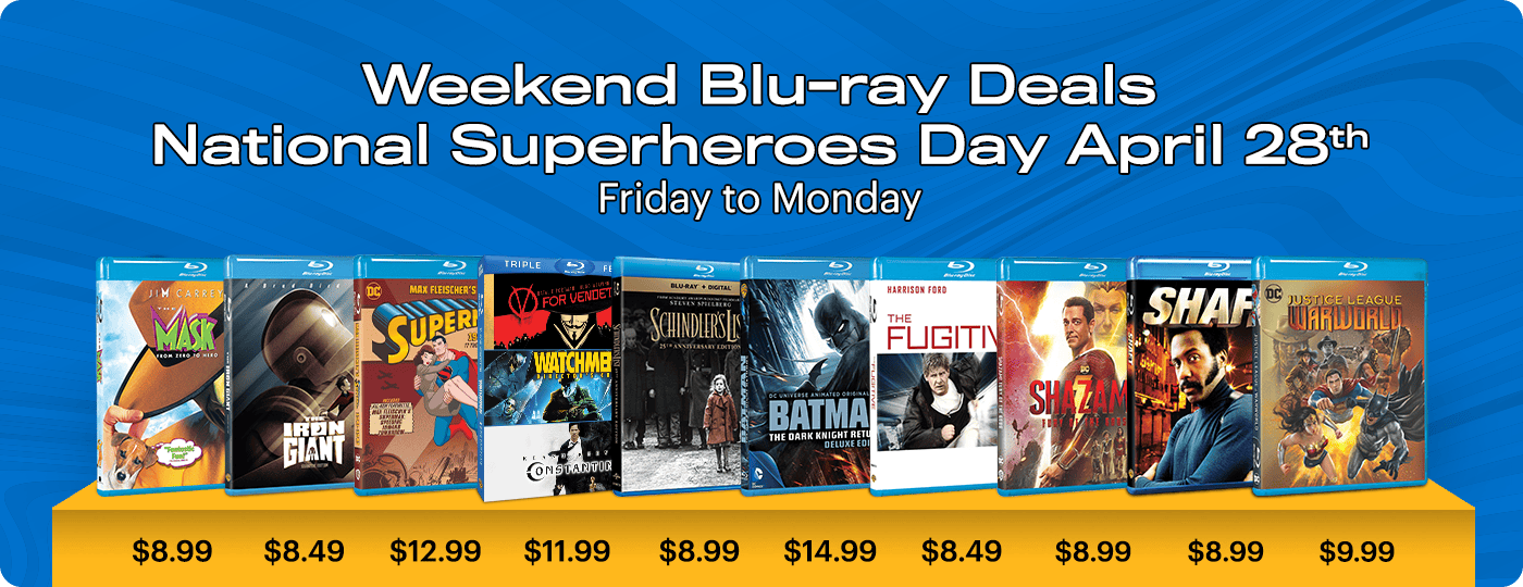 Blu-ray Weekend Deals - Friday to Monday