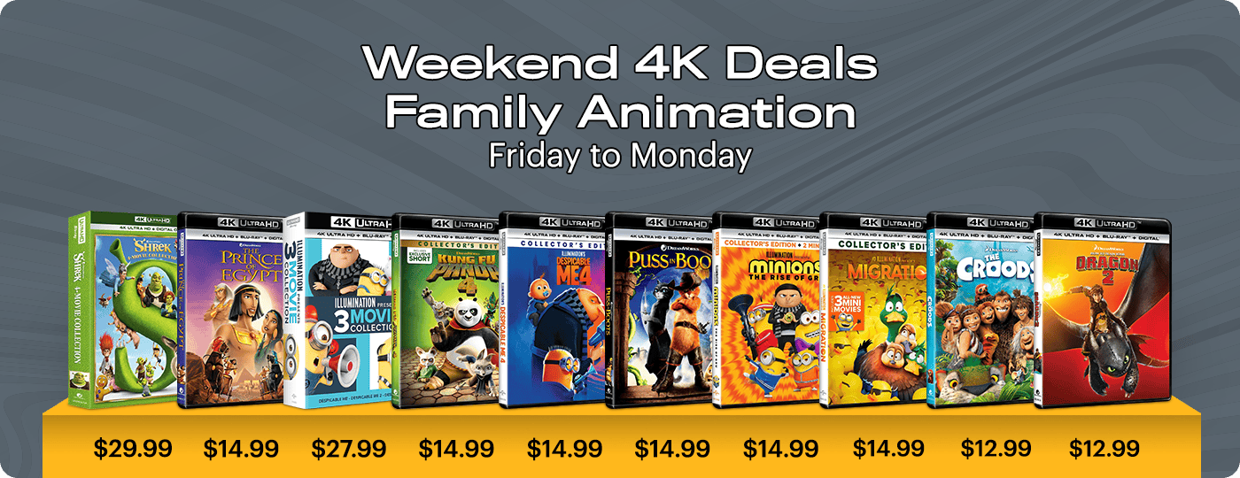 4K UHD Weekend Deals - Friday to Monday: Family Animation