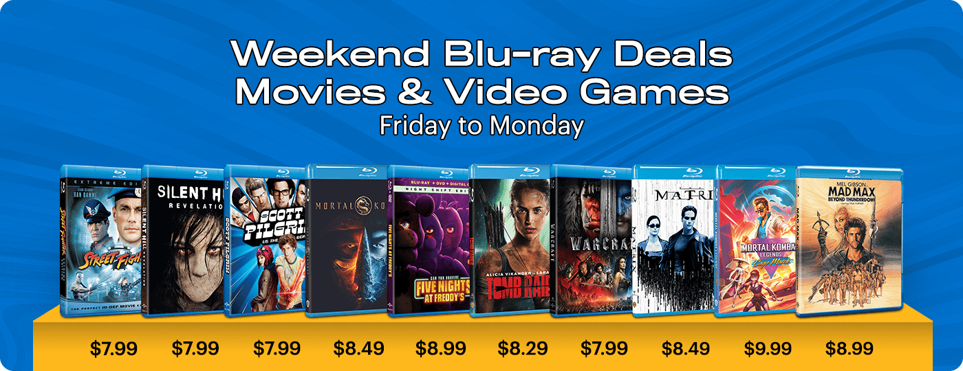 Blu-ray Weekend Deals - Friday to Monday