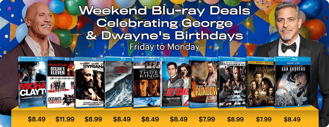 Blu-ray Weekend Deals - Friday to Monday