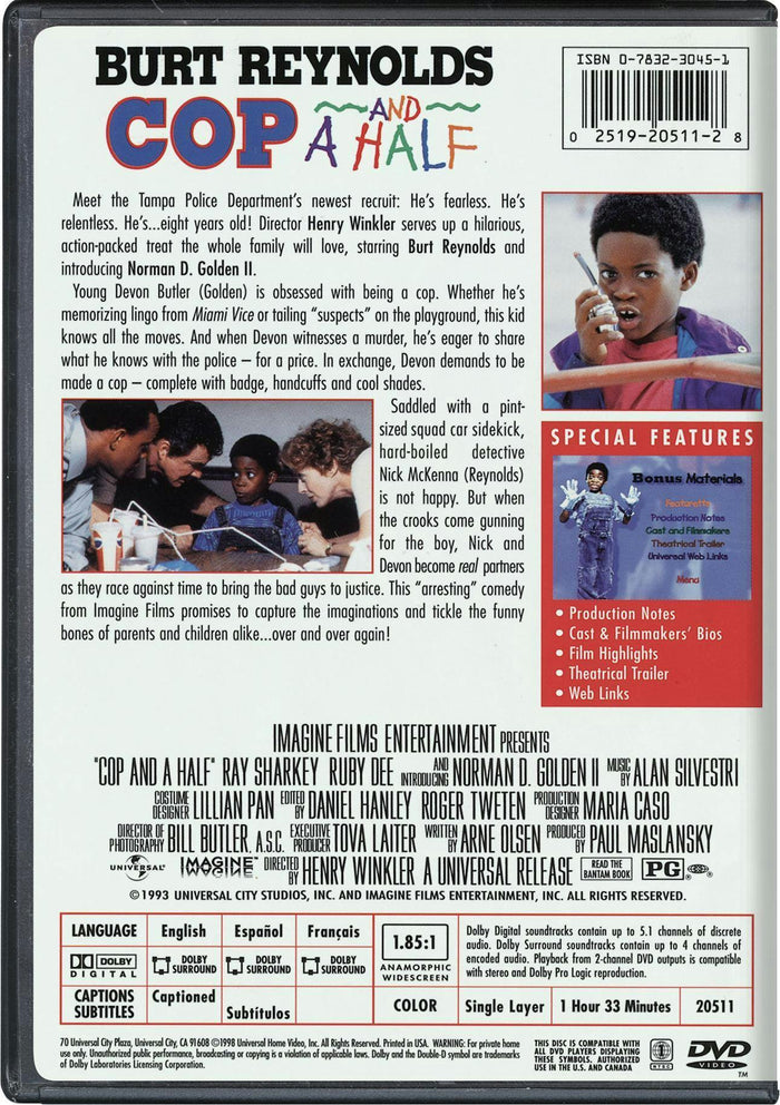 Cop and a Half (DVD Widescreen) [DVD]