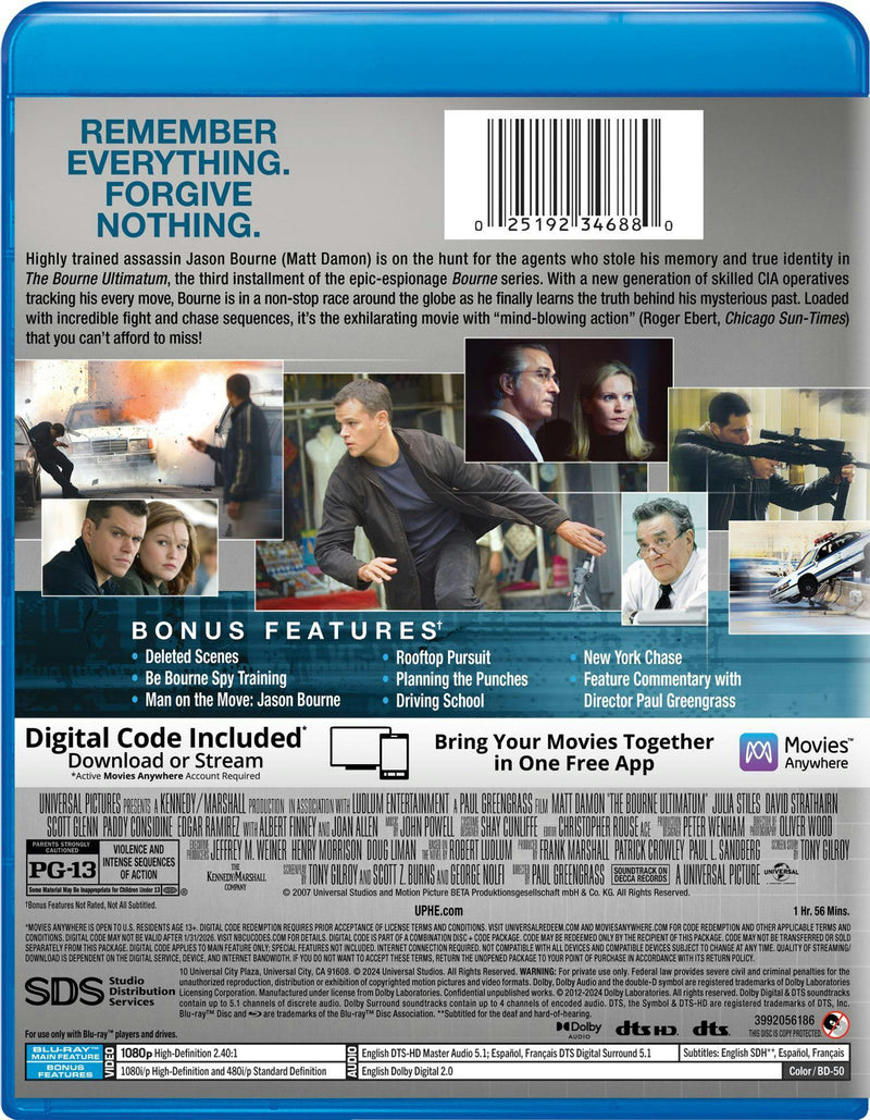The Bourne Ultimatum (Blu-ray New Box Art) [Blu-ray]