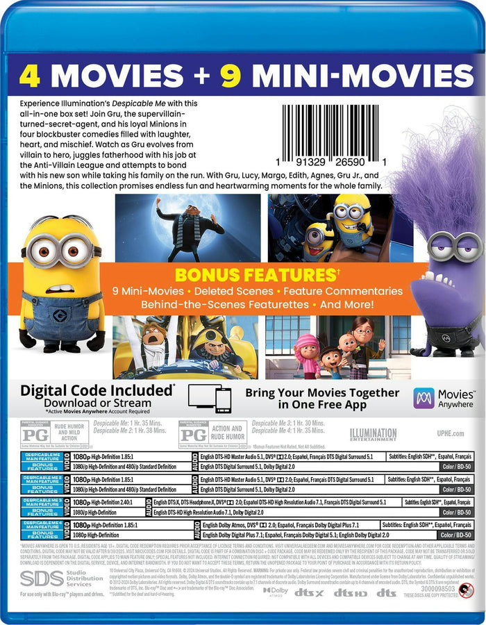 Illumination's Despicable Me 4-Movie Collection - Blu-ray + Digital [Blu-ray]