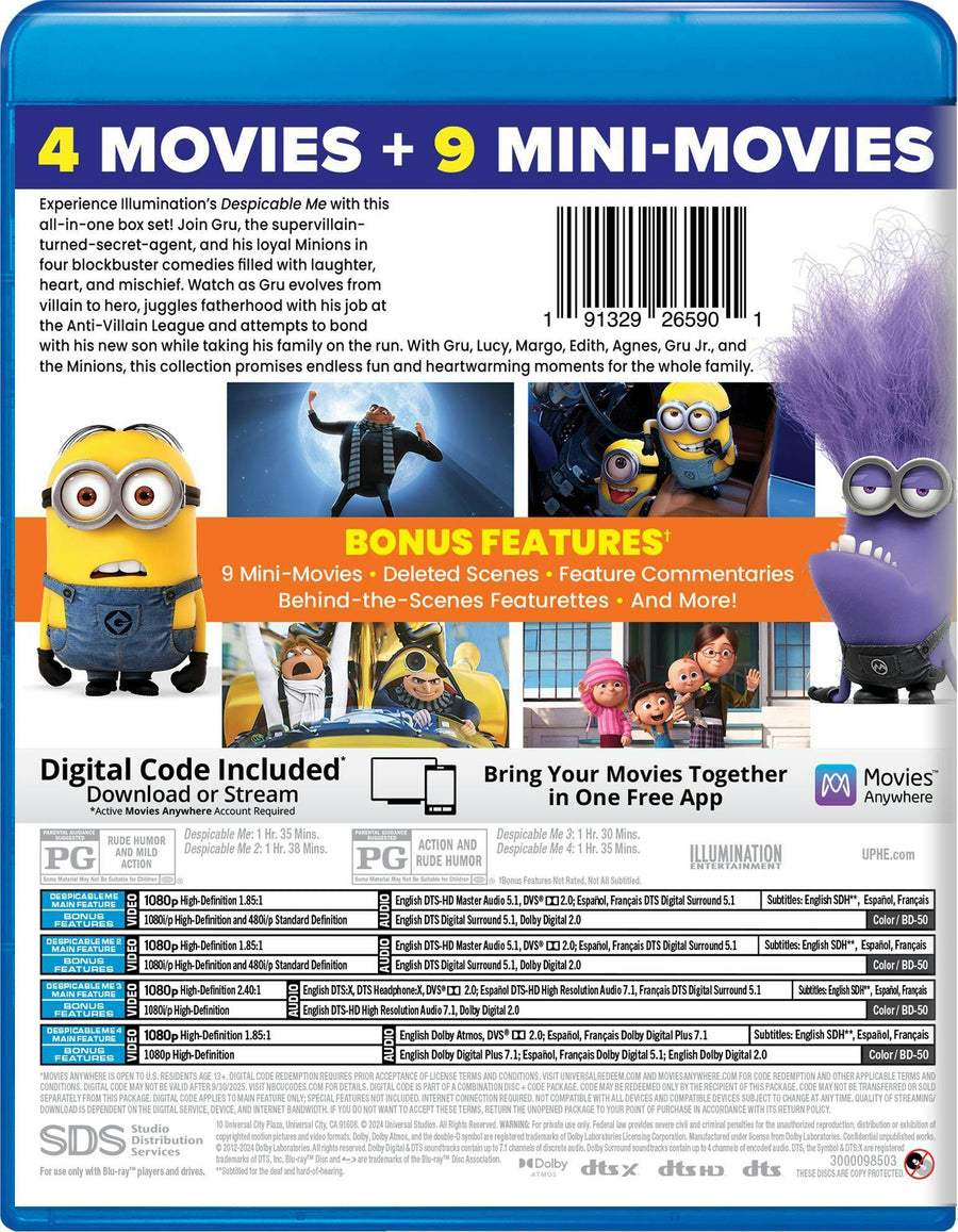 Illumination's Despicable Me 4-Movie Collection - Blu-ray + Digital [Blu-ray]
