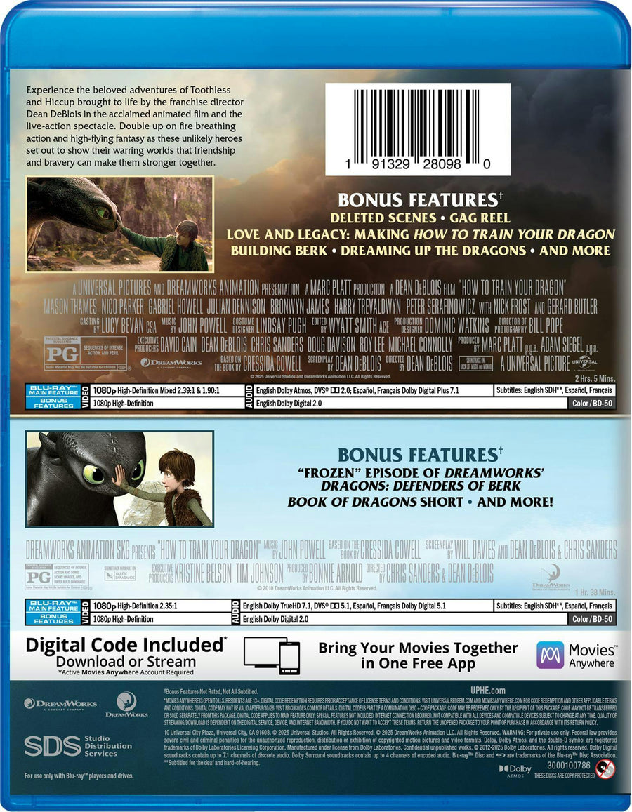 How to Train Your Dragon: 2-Movie Collection (Blu-ray + Digital) [Blu-ray]