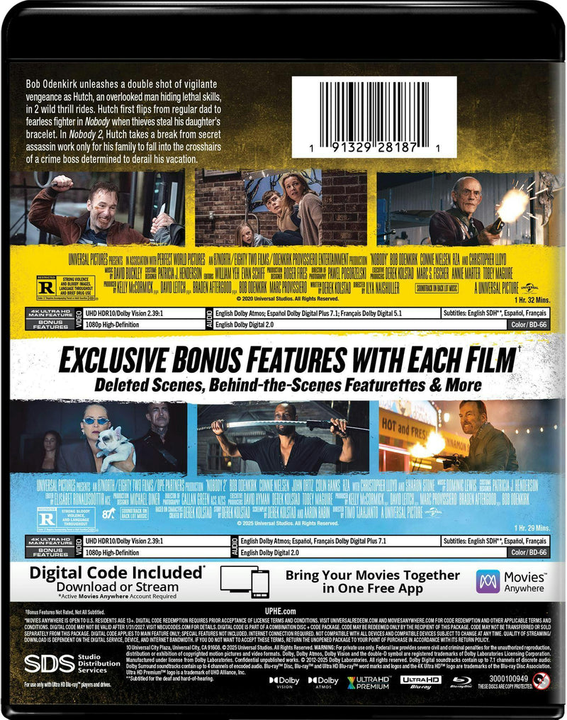 Nobody 2-Movie Collection (4K Ultra HD + Digital) [UHD]
