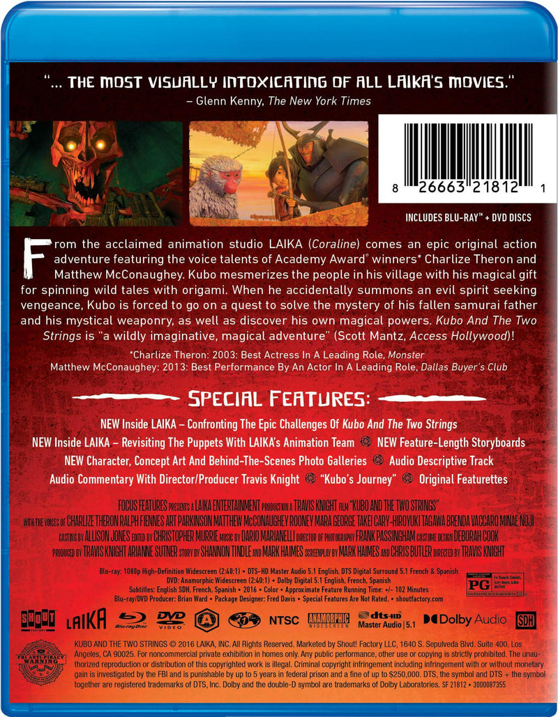 Kubo and the Two Strings - LAIKA Studios Edition [Blu-ray]