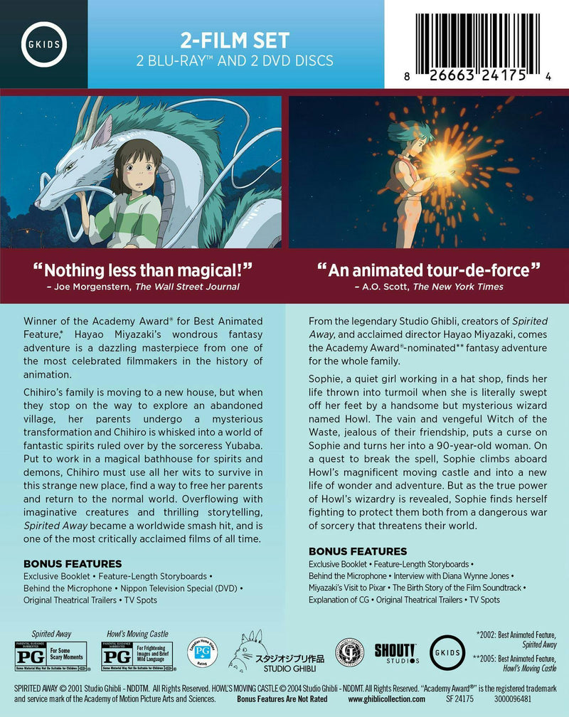 Spirited Away / Howl's Moving Castle 2-Film Set [Blu-ray]