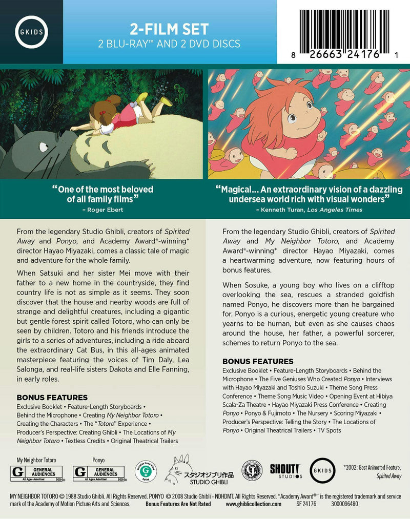 My Neighbor Totoro / Ponyo 2-Film Set [Blu-ray]