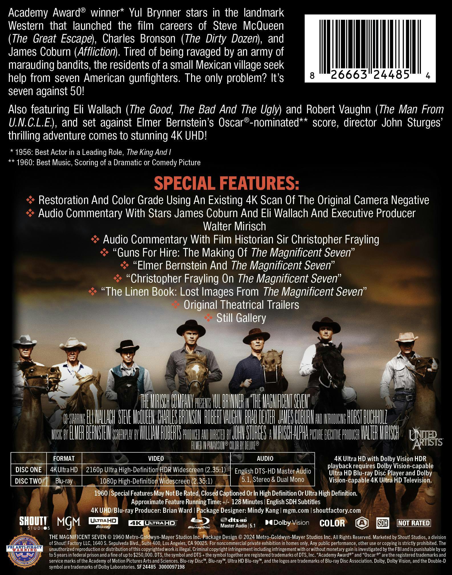 The Magnificent Seven (1960) - Limited Edition Steelbook [UHD