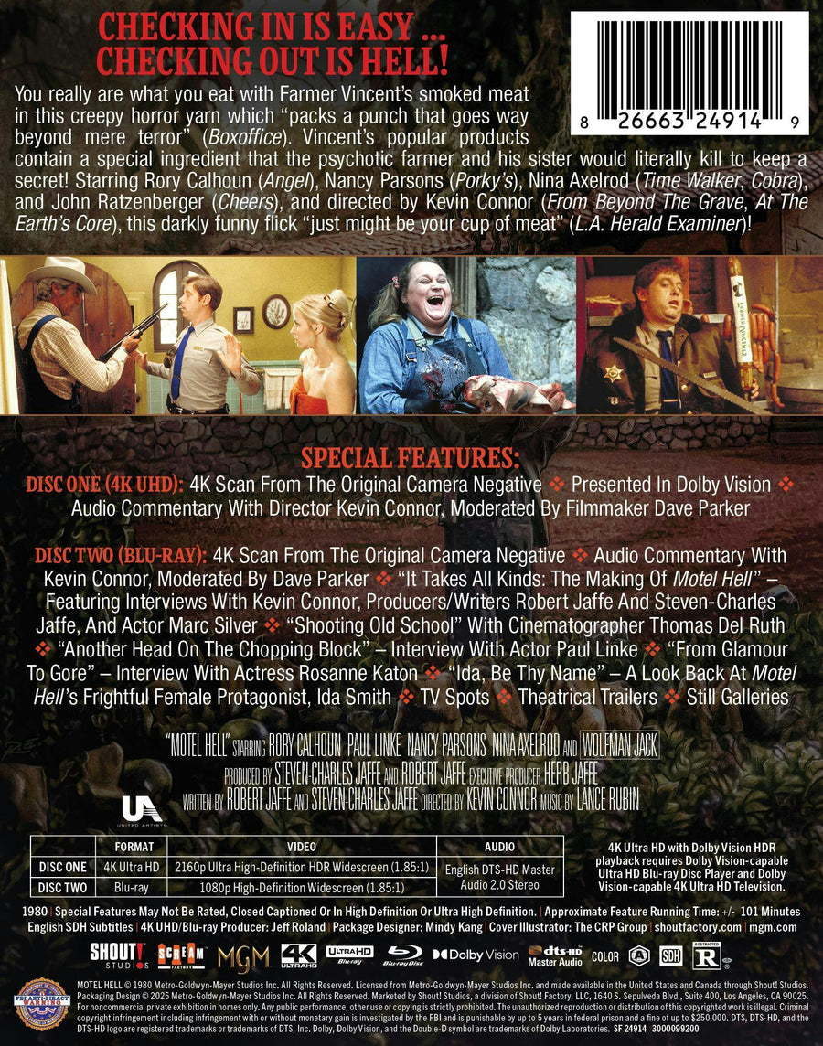 Motel Hell - Limited Edition Steelbook (Limited Edition 4K Ultra HD Steelbook) [UHD]