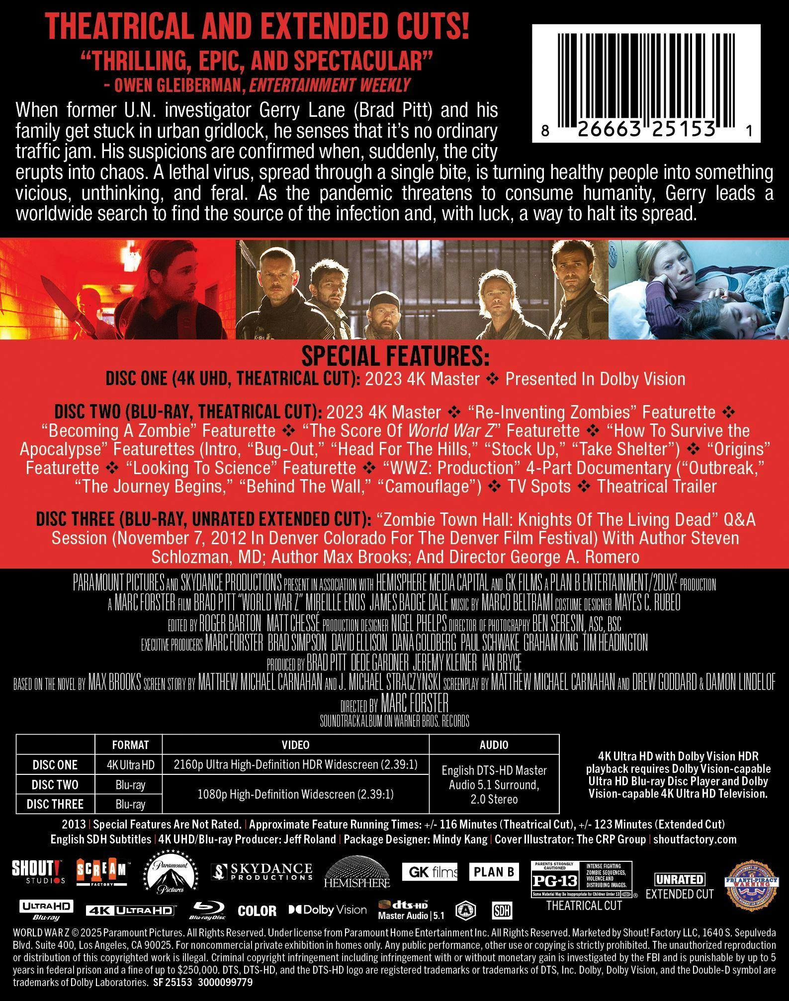 World War Z - Limited Edition Steelbook [UHD] – GRUV Entertainment