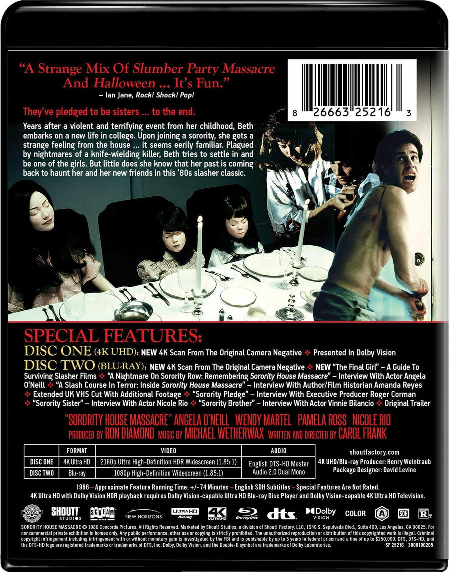 Sorority House Massacre - Collector's Edition [UHD]