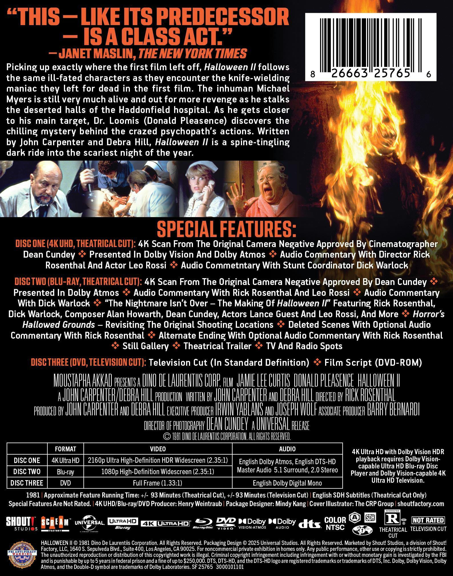 Halloween II (1981) - Limited Edition Steelbook [UHD] – GRUV