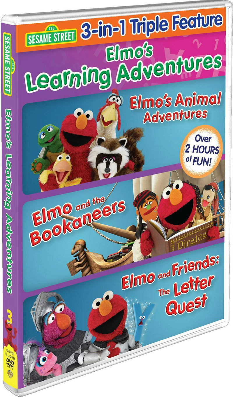 Sesame Street: Elmo's Learning Adventures (Elmo's Animal Adventures/Elmo and the Bookaneers/The Letter Quest) [DVD]