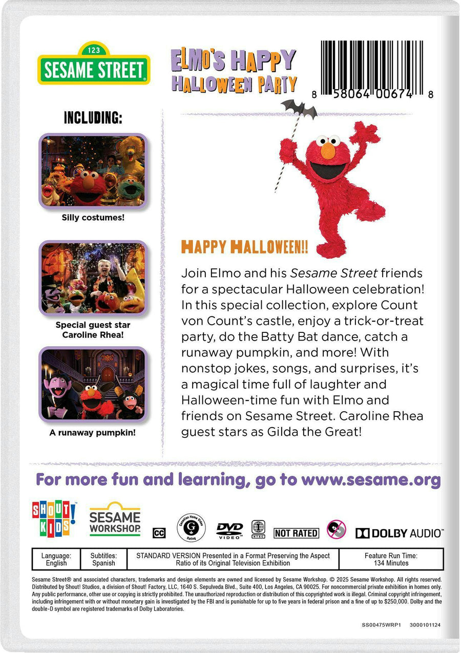 Sesame Street: Elmo's Happy Halloween Party [DVD]