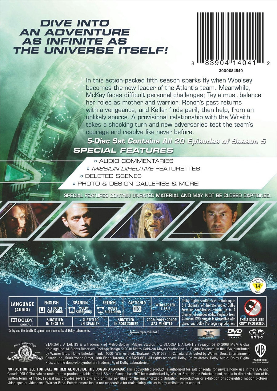 Stargate Atlantis: The Complete Fifth Season (DVD New Box Art) [DVD]