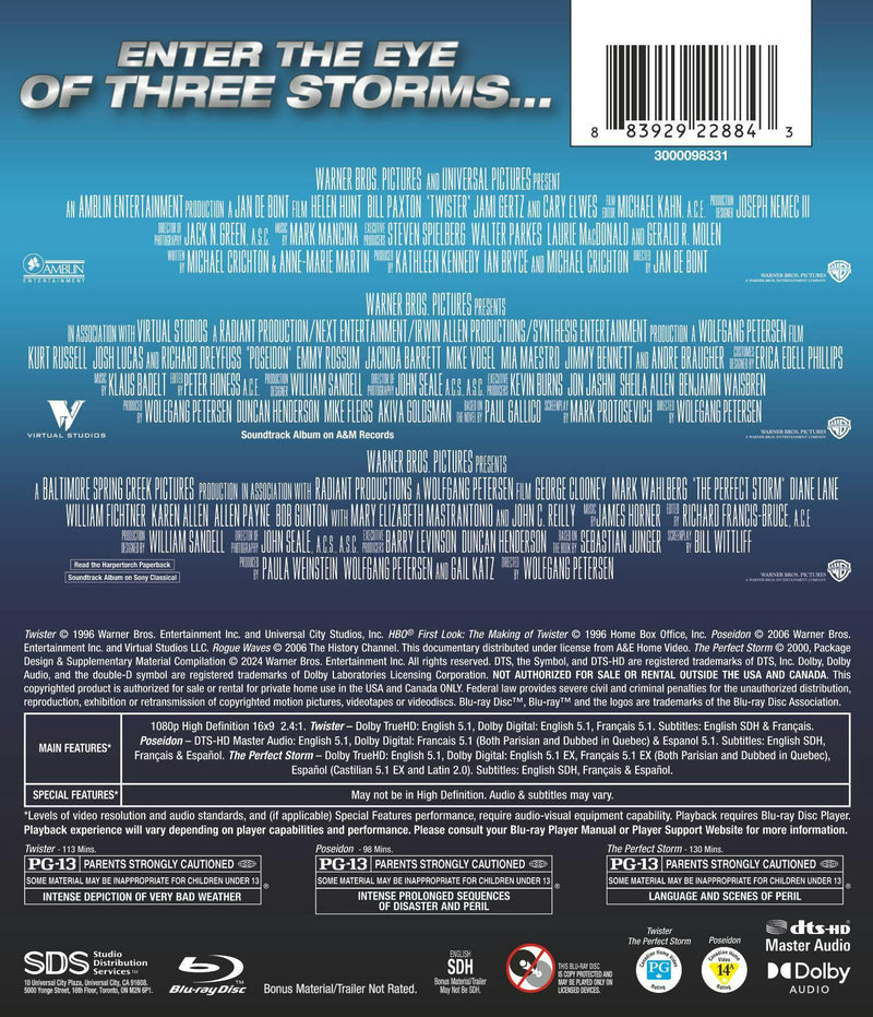Twister / Poseidon / Perfect Storm [Blu-ray]