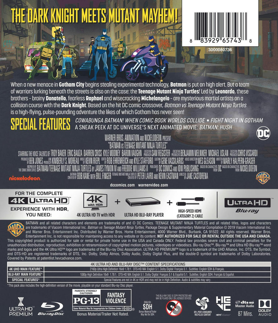 Batman Vs. Teenage Mutant Ninja Turtles [UHD]