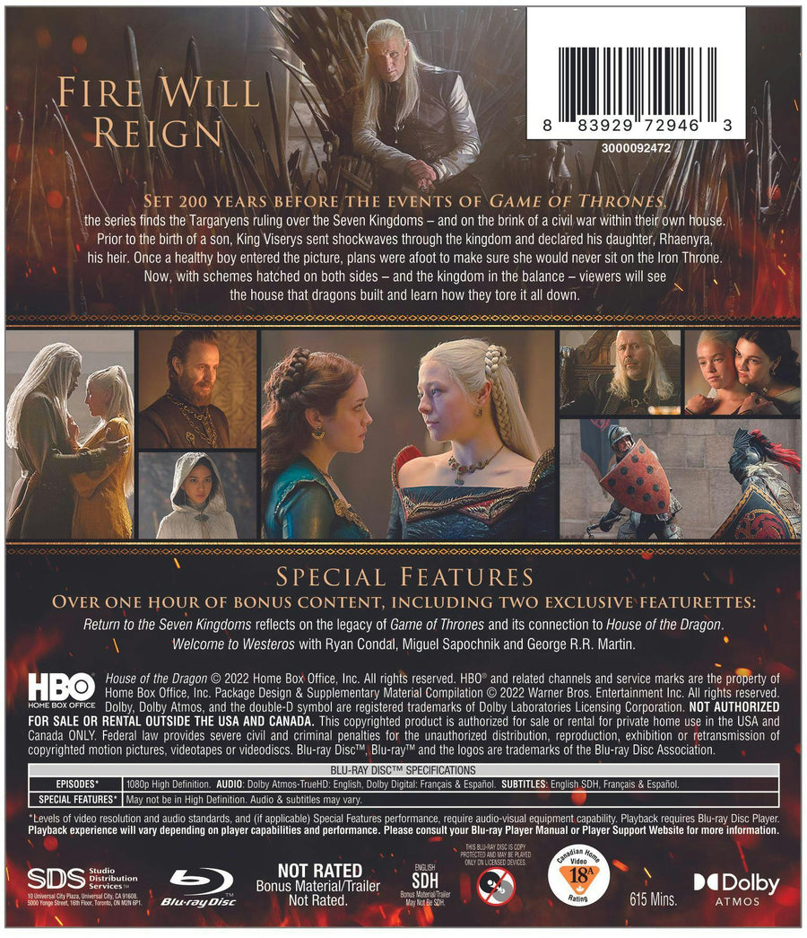 House of the Dragon: The Complete First Season [Blu-ray]