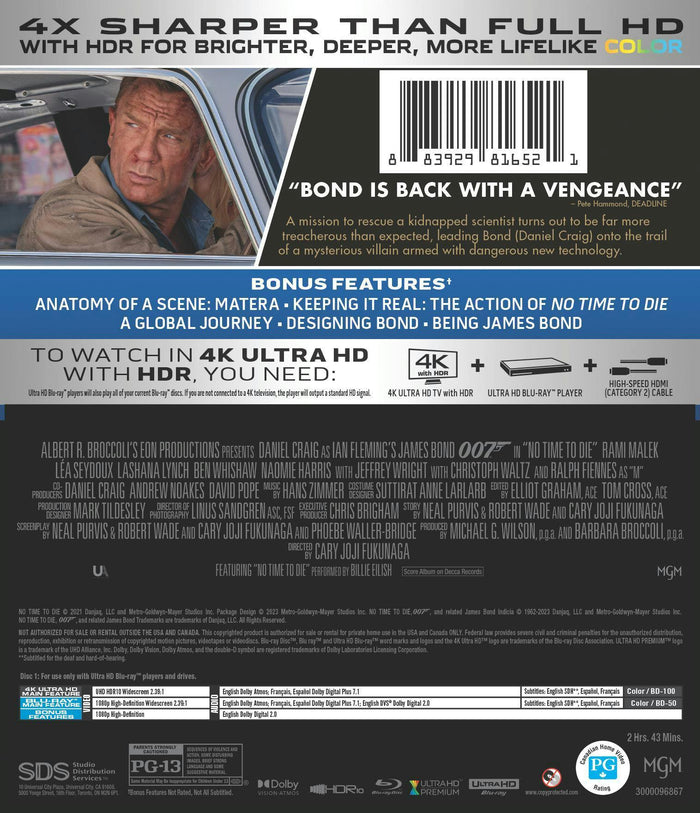 No Time To Die (4K Ultra HD + Blu-ray) [UHD]