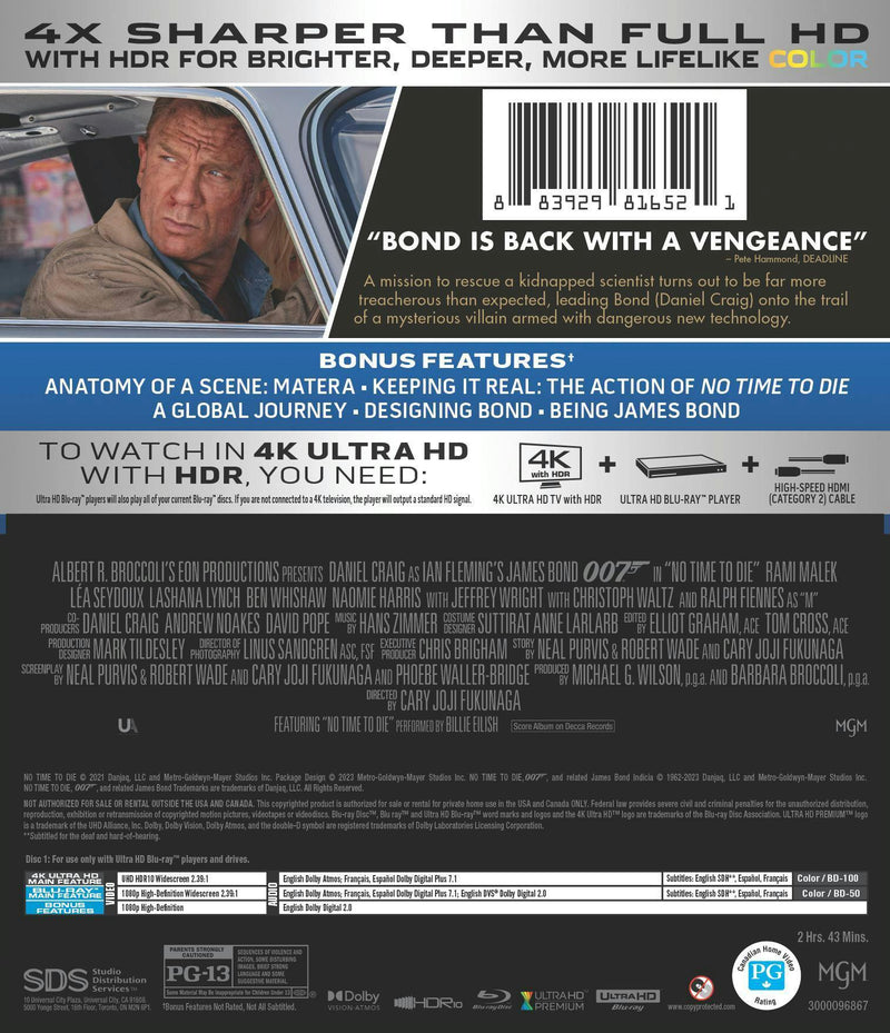 No Time To Die (4K Ultra HD + Blu-ray) [UHD]