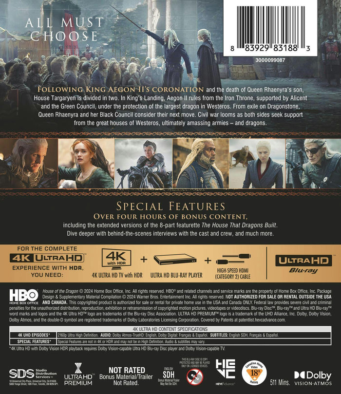 House of the Dragon: The Complete Second Season (4K Ultra HD) [UHD]