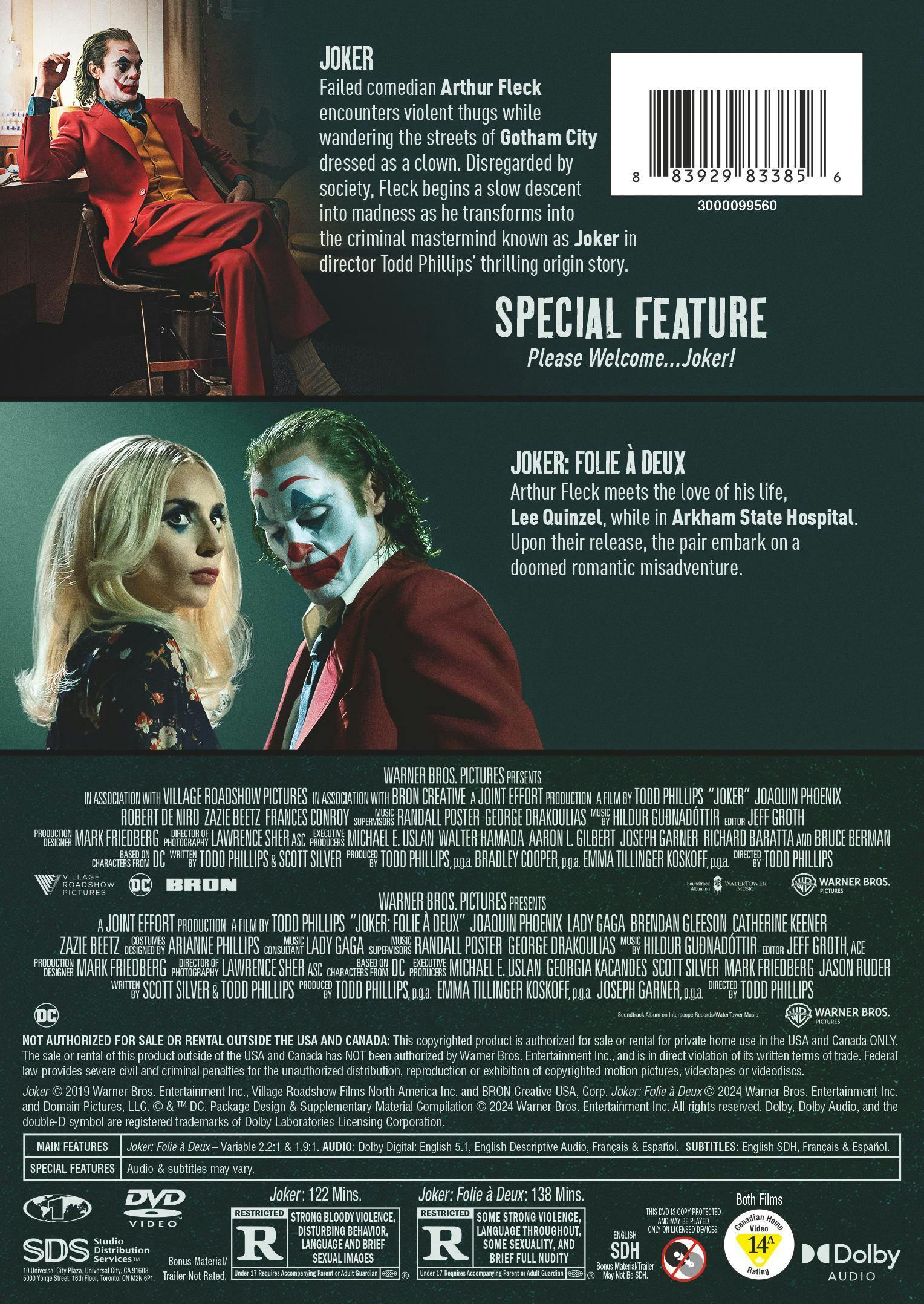 Joker 【DVD】 2枚(シリアルなし)＋REALカプセルくじB賞ハルくん付 Amazon.com: Joker: Folie A Deux (DVD) : Joaquin Phoenix, Lady Gaga