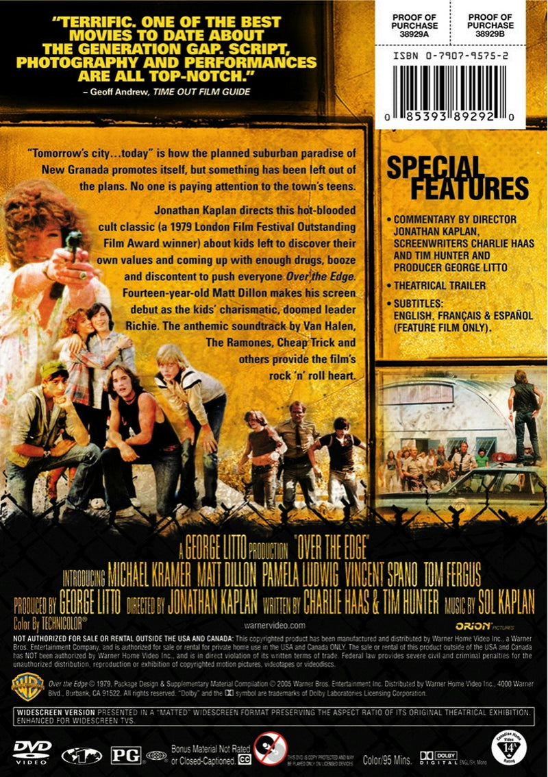 Over the Edge (DVD Widescreen) [DVD]