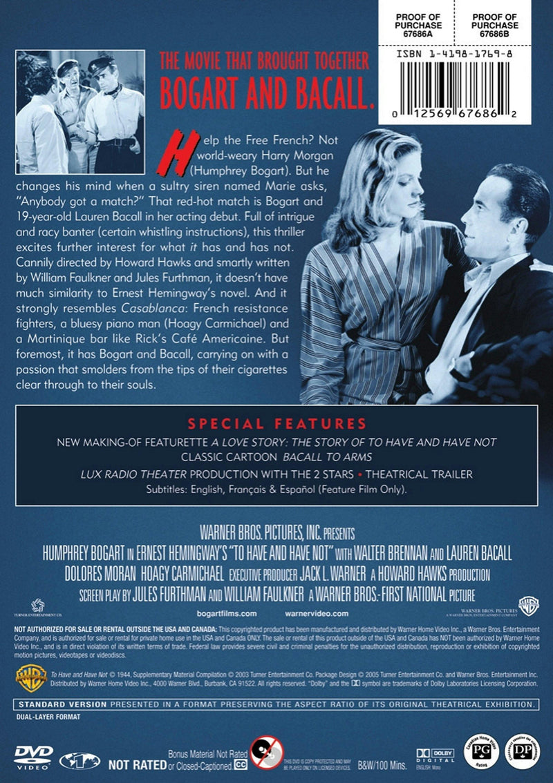 To Have And Have Not [DVD]