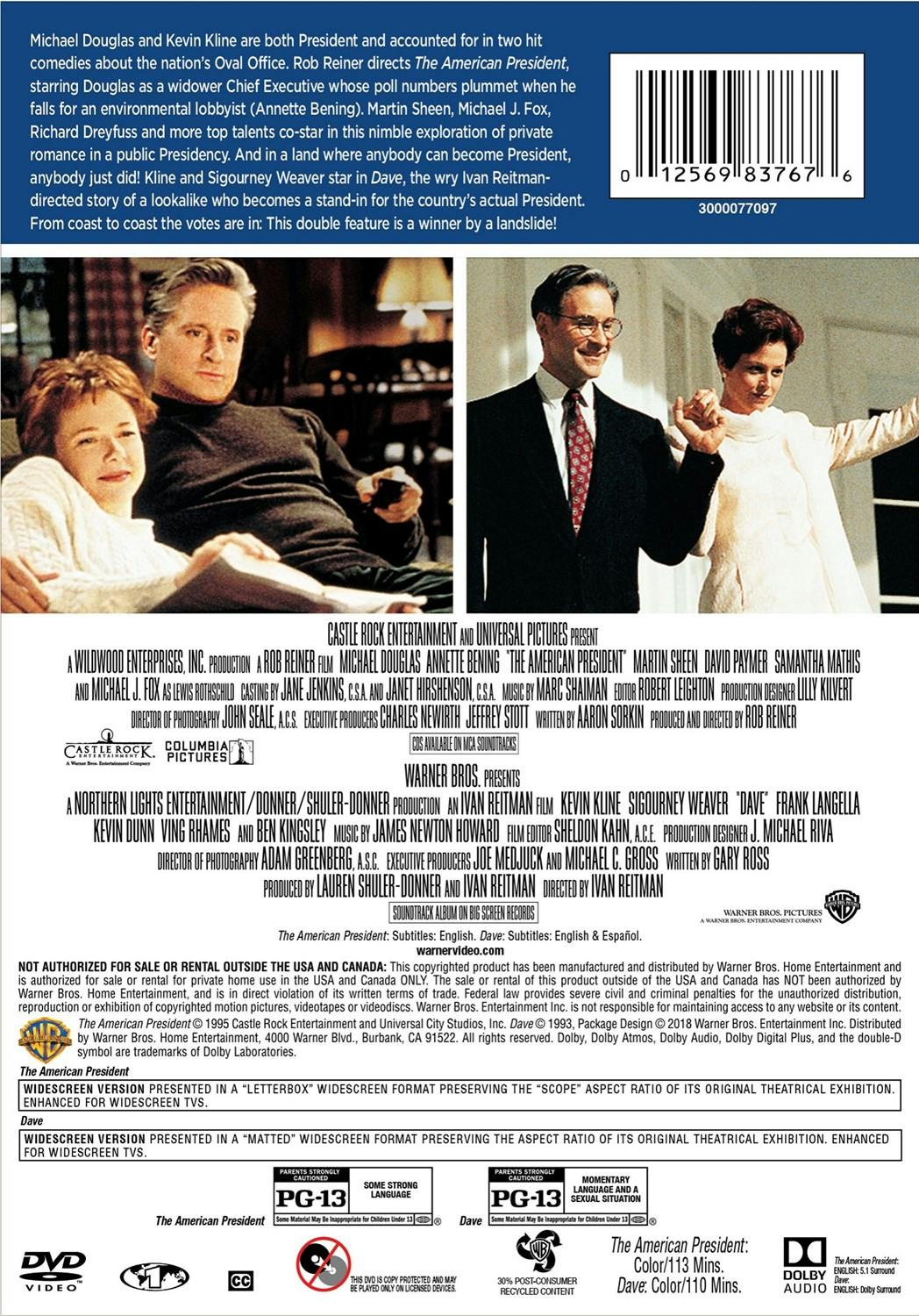 The American President/Dave (DVD Double Feature) [DVD]