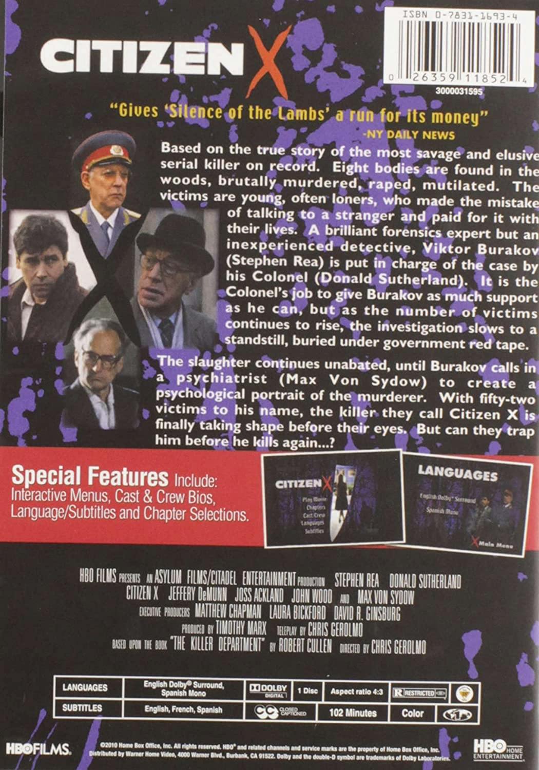 チカチーロ CITIZEN X 稀少品　DVD Citizen X [DVD] – GRUV Entertainment