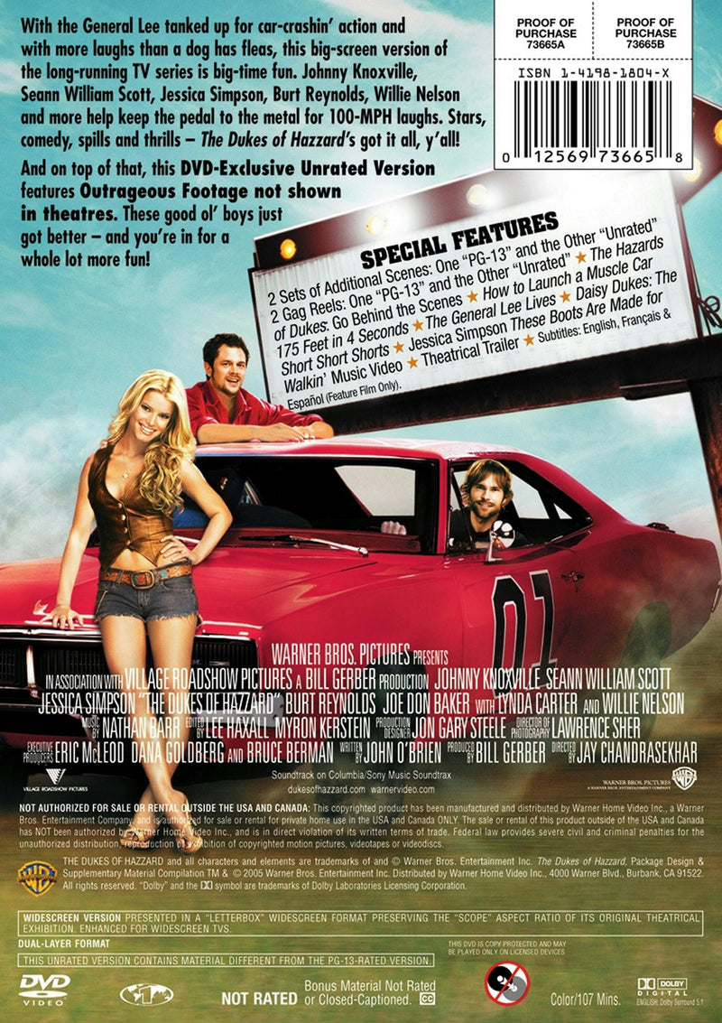 The Dukes of Hazzard (DVD Widescreen Unrated) [DVD]