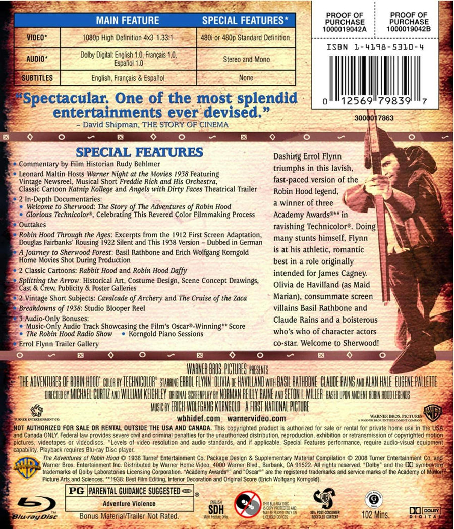 The Adventures of Robin Hood [Blu-ray]