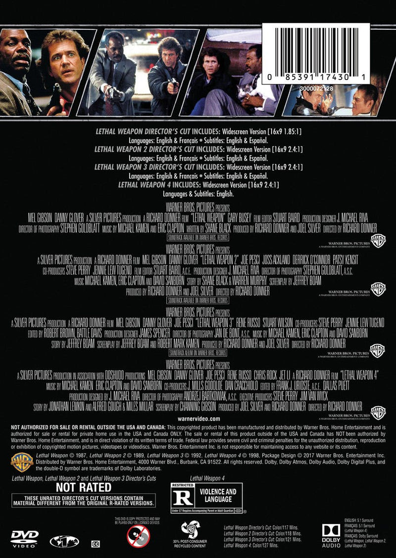 Lethal Weapon Collection (Box Set) [DVD]