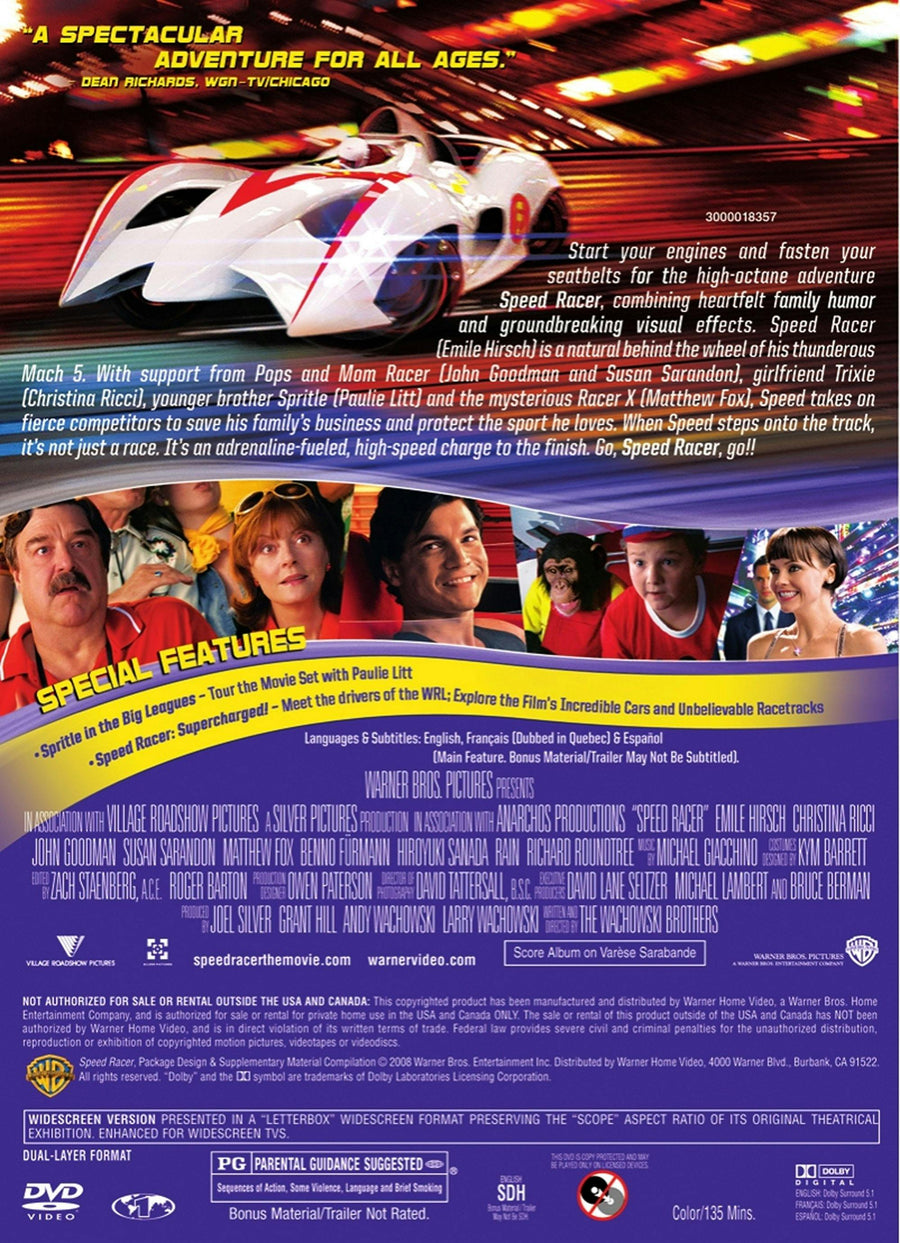 Speed Racer (DVD Widescreen) [DVD]